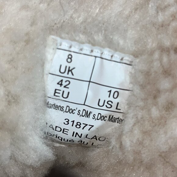 NEW Dr Martens 1460 Lace to Toe Fur Lined Buttersoft Lace Up Boots Brown Size 10 - Picture 6 of 6